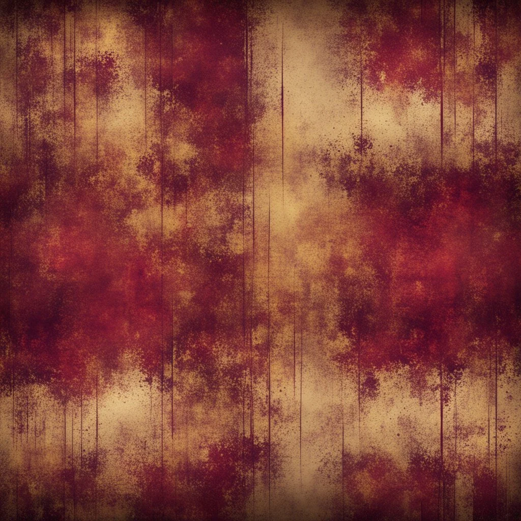 Hyper Realistic maroon & golden multicolor grungy rustic abstract patterns on rustic background with vignette effect