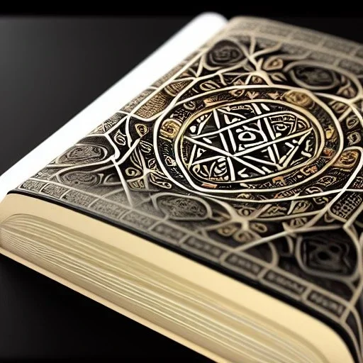 an ancient ornate intricate old tome spell book with the sigil symbol of an eye emblazoned on the cover, cinematic, realistic, intricate detail, finely detailed, small details, extra detail, photorealistic, high resolution, 3D, PBR, path tracing, volumetric lighting, octane render, arnold render, 8k