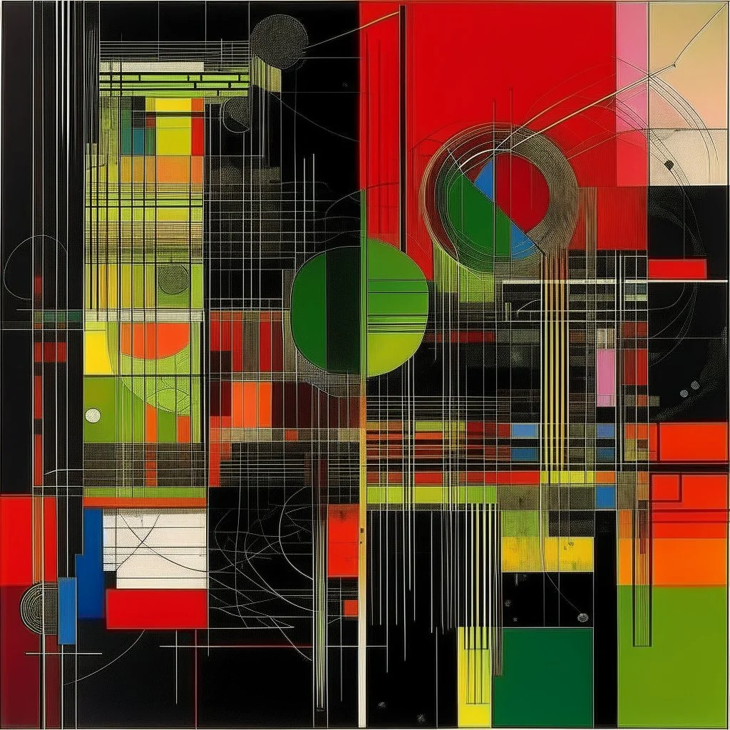 Entropic geometries and genealogy charts, violent colors, harsh contrast, abstract surrealism, by Graham Sutherland and Victor Pasmore and Jim Dine, silkscreened mind-bending illustration; album cover art, asymmetric, Braille code characters, UV x-ray warm colors, dark background, precise lines