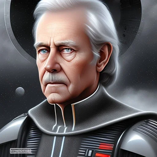 Grand admiral, gray hair, blue eyes, cold and heartless, star wars