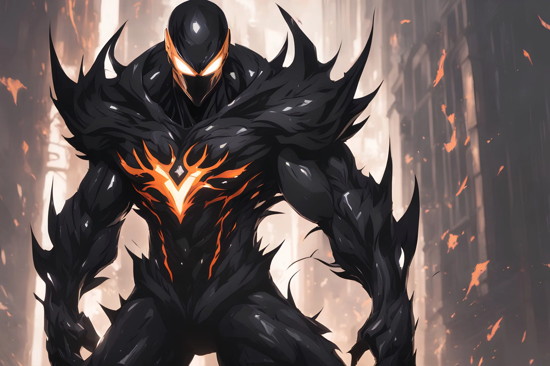 Symbiote in 8k solo leveling shadow artstyle, goku them, full body, intricate details, highly detailed, high details, detailed portrait, masterpiece,ultra detailed, ultra quality