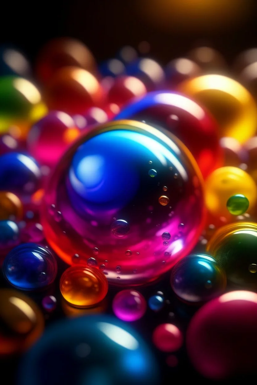 inside a pile of transparent jelly bubbles of weird colors with insect aliens inside, disco egg made of small mirror, light rayz, feast table ,shot on Hasselblad h6d-400c, zeiss prime lens, bokeh like f/0.8, tilt-shift lens 8k, high detail, smooth render, down-light, unreal engine, prize winning