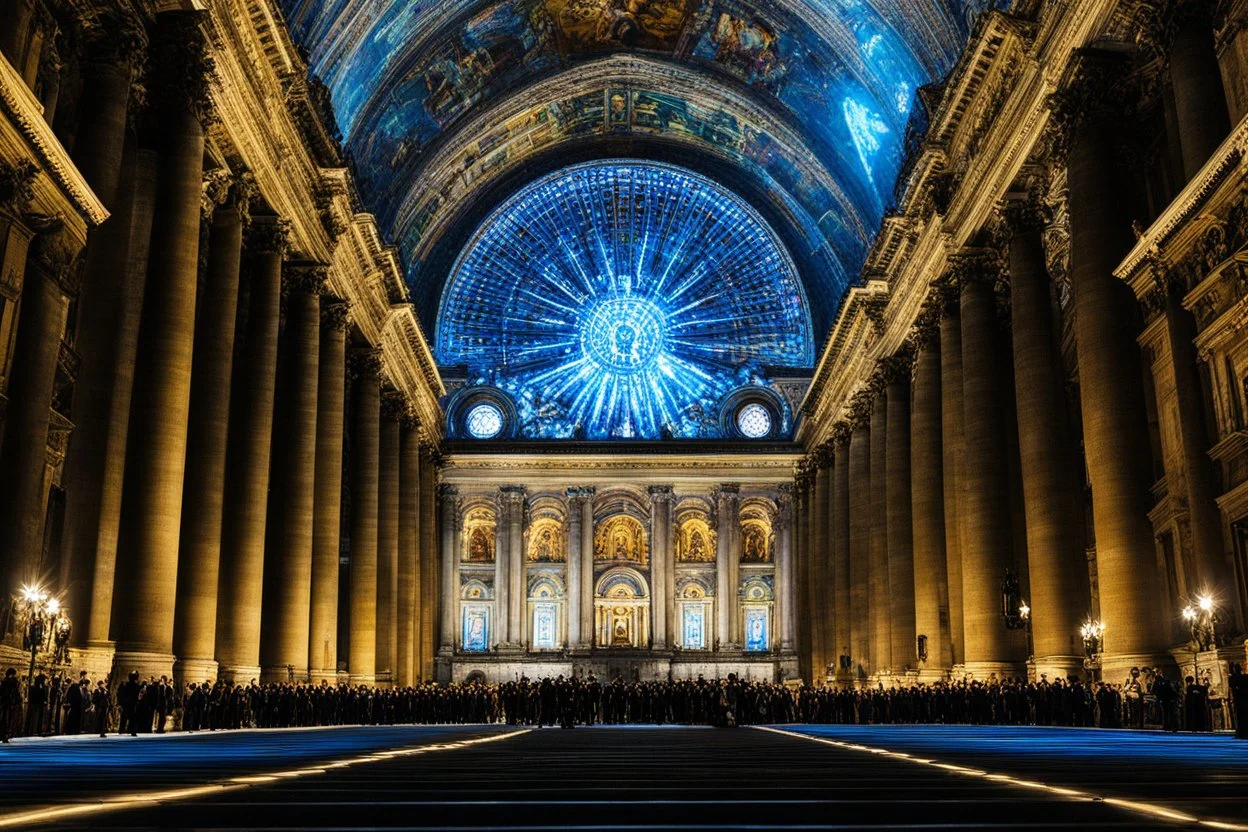luminescence show in Saint Peter's Basilica