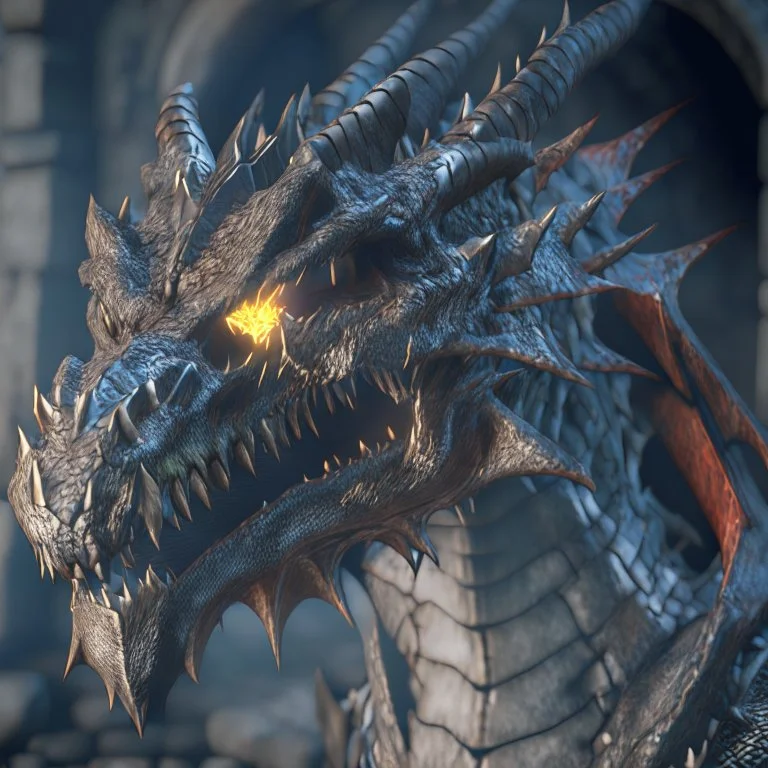 undead dragon, unreal engine 5, 8k resolution, photorealistic, ultra detailed