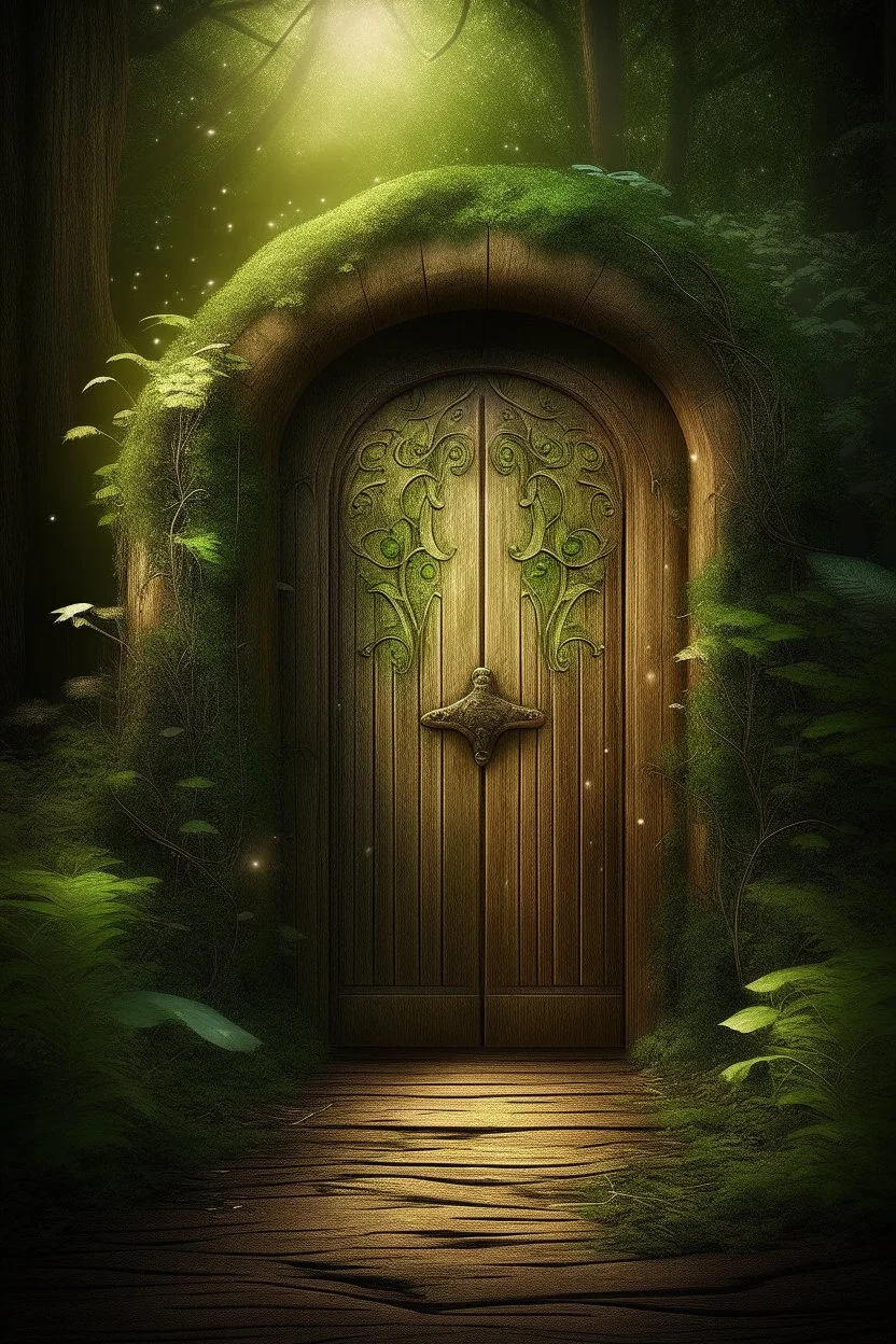 Magic door in nature