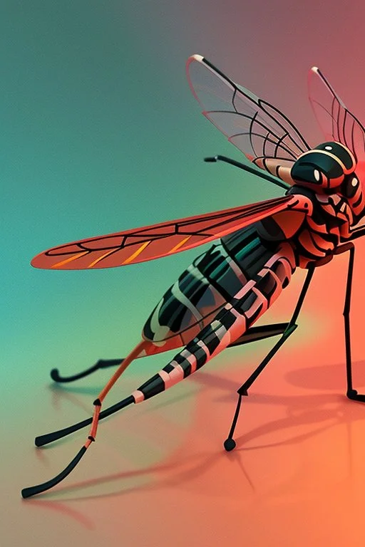 Mosquito cool insect character animation