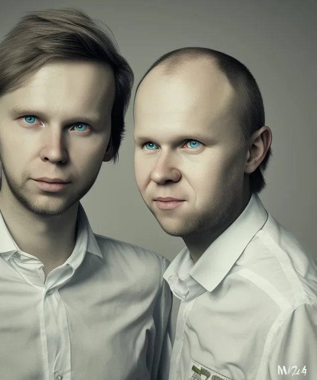 Portrait of Matti Nykänen and Daniel Ek