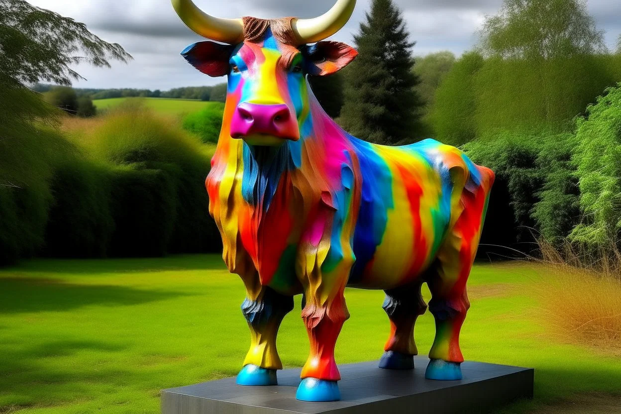 full,colour 3-d,highland cow