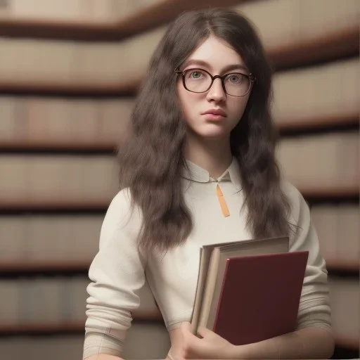 studying girl in library, ultra detail, curl hair, realistic photo unreal engine, cinematic lighting --ar 1:1 creative