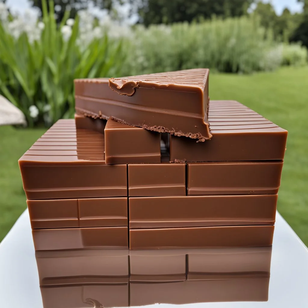 chocolate brick with bite missing