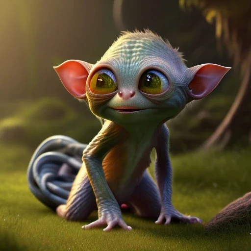 pixar art style of cute gollum in native environment, monotone color, full body, by mobeius, au naturel, hyper detailed, digital art, trending in artstation, cinematic lighting, studio quality, smooth render, unreal engine 5 rendered, octane rendered, art style by klimt and nixeu and ian sprigger and wlop and krenz cushart