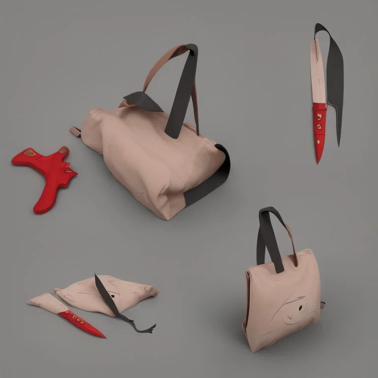 Children's bag, violence knife