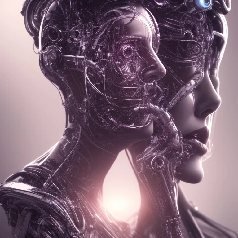 cyberpunk, head, scream women, portrai, face cry, perfect skin, tron, cyborg, robot, cyborg, seven , perfekt, real, dream, hr giger