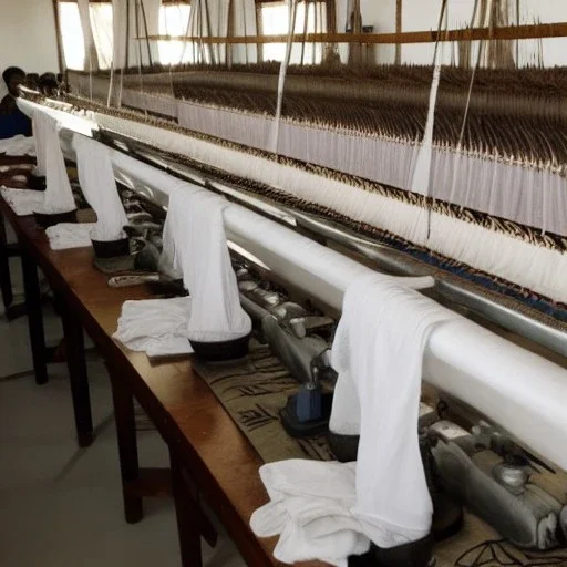 textile manufacture at Mahatma Gandhi's house