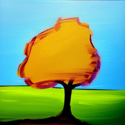 landscape tree painting abstract