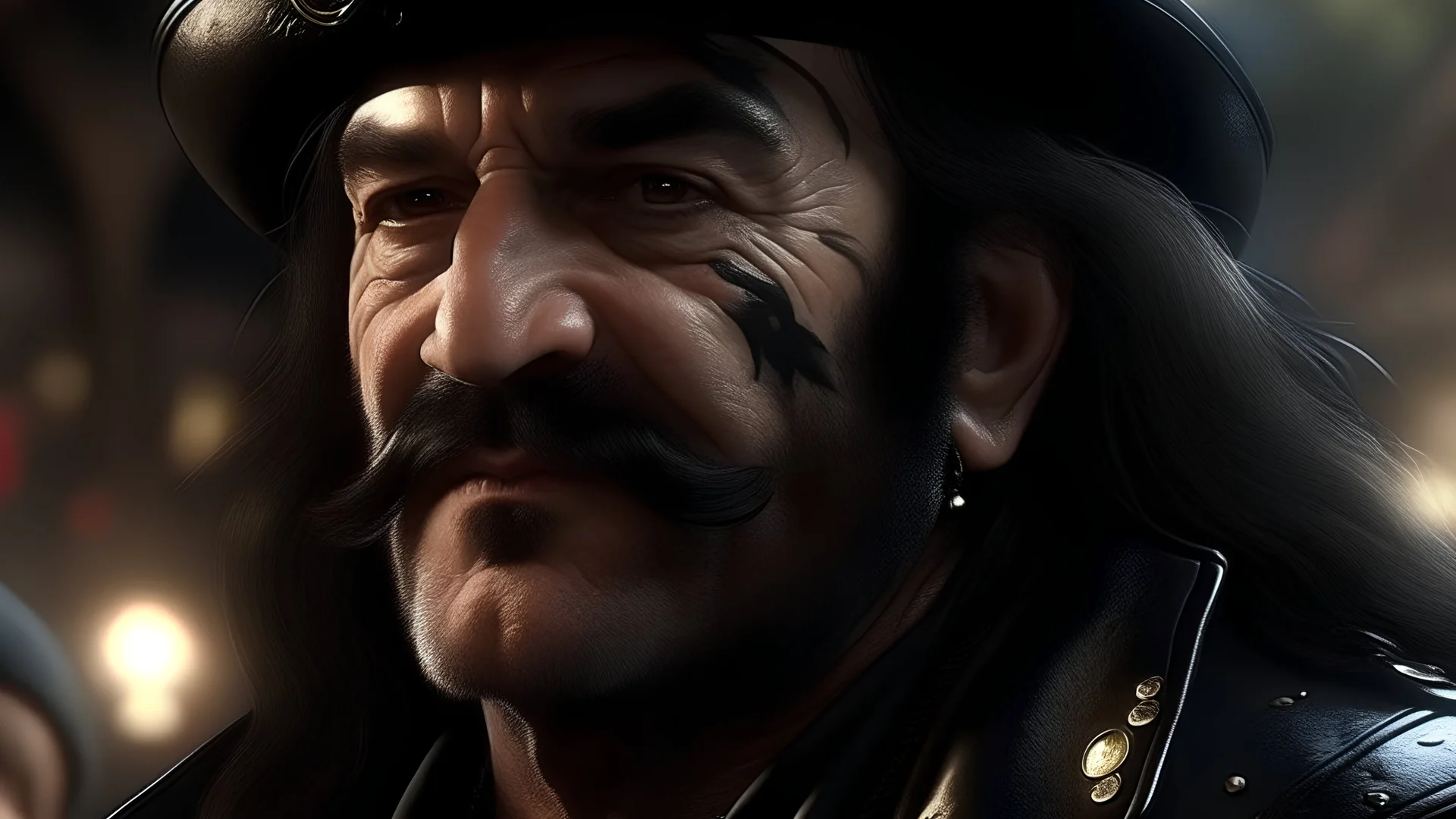 4k full realism. Details maximum. Lumieres maximales. Lemmy Motorhead diable