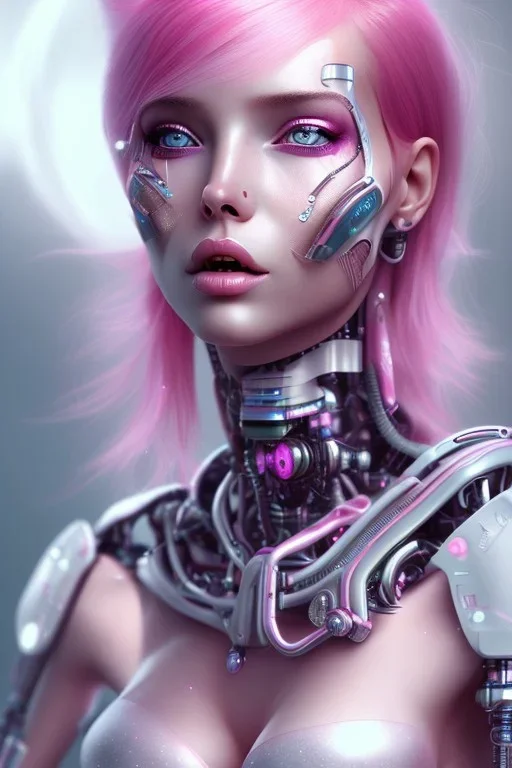 cyborg, pink hair, sexy, perfekt, real, dream