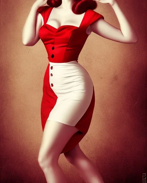 vintage style photos of women in pin-up inspired dresses