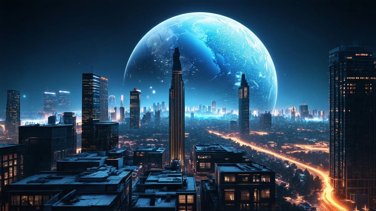 Venus cityscape with futuristic lighting, cinematic, atmospheric, hyper realistic, intricate details, highly detailed, concept art, matte painting, realistic rendering