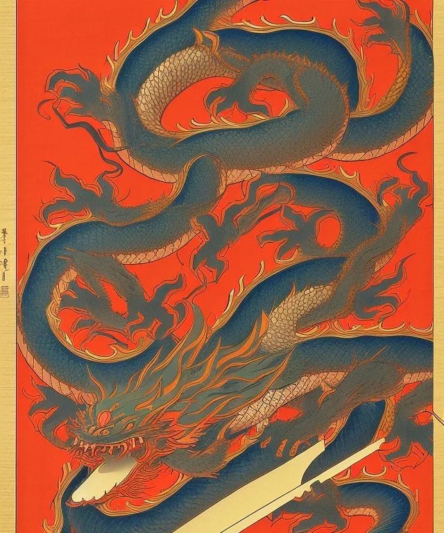 Ukiyo-e dragon