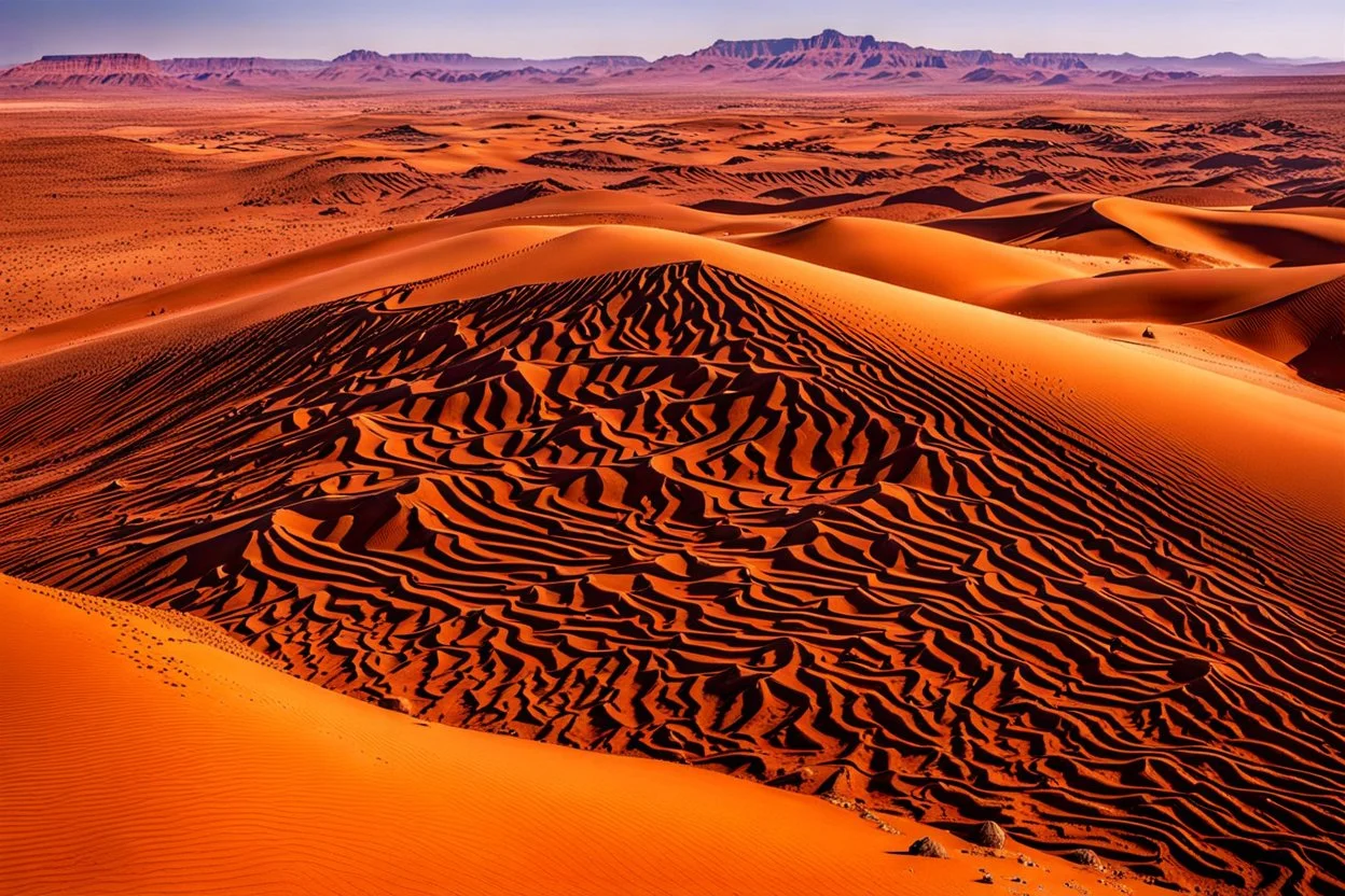 grand chocolate mountain very melting in the sahara, hot, suny day, photograpy