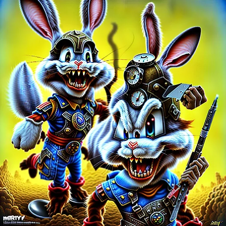 Bugs bunny zombie iron maiden