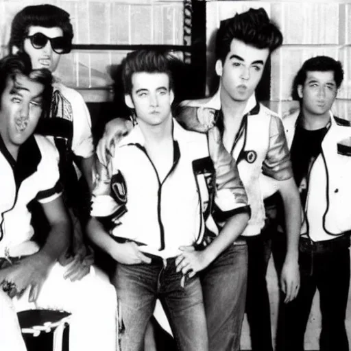 a 50s Greaser ROCK BAND