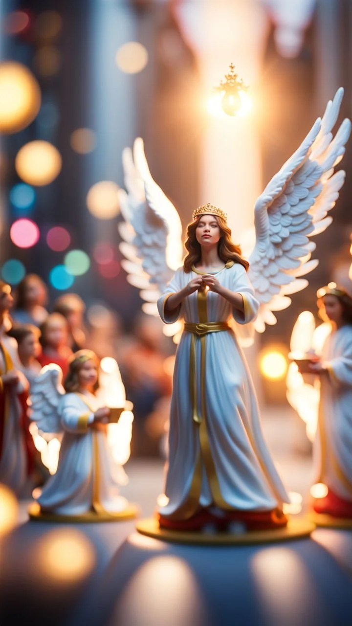 magazine cover, jubilee of god and the angels coming,bokeh like f/0.8, tilt-shift lens 8k, high detail, smooth render, down-light, unreal engine, prize winning