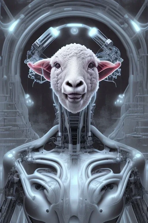 sheep brain cyborg, matrix style