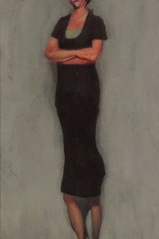 Portrait lady, full body shot, full-color medium shot, style of will davies