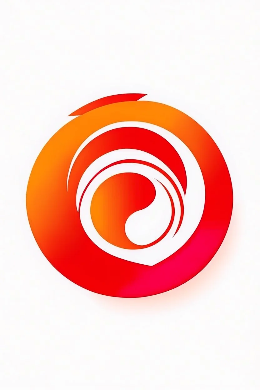 logo for a telecom company , gradient red and orange logo, white backround