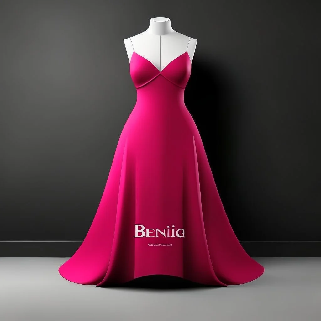 Create a logo called Deniz Boutique Dress DARK PINK