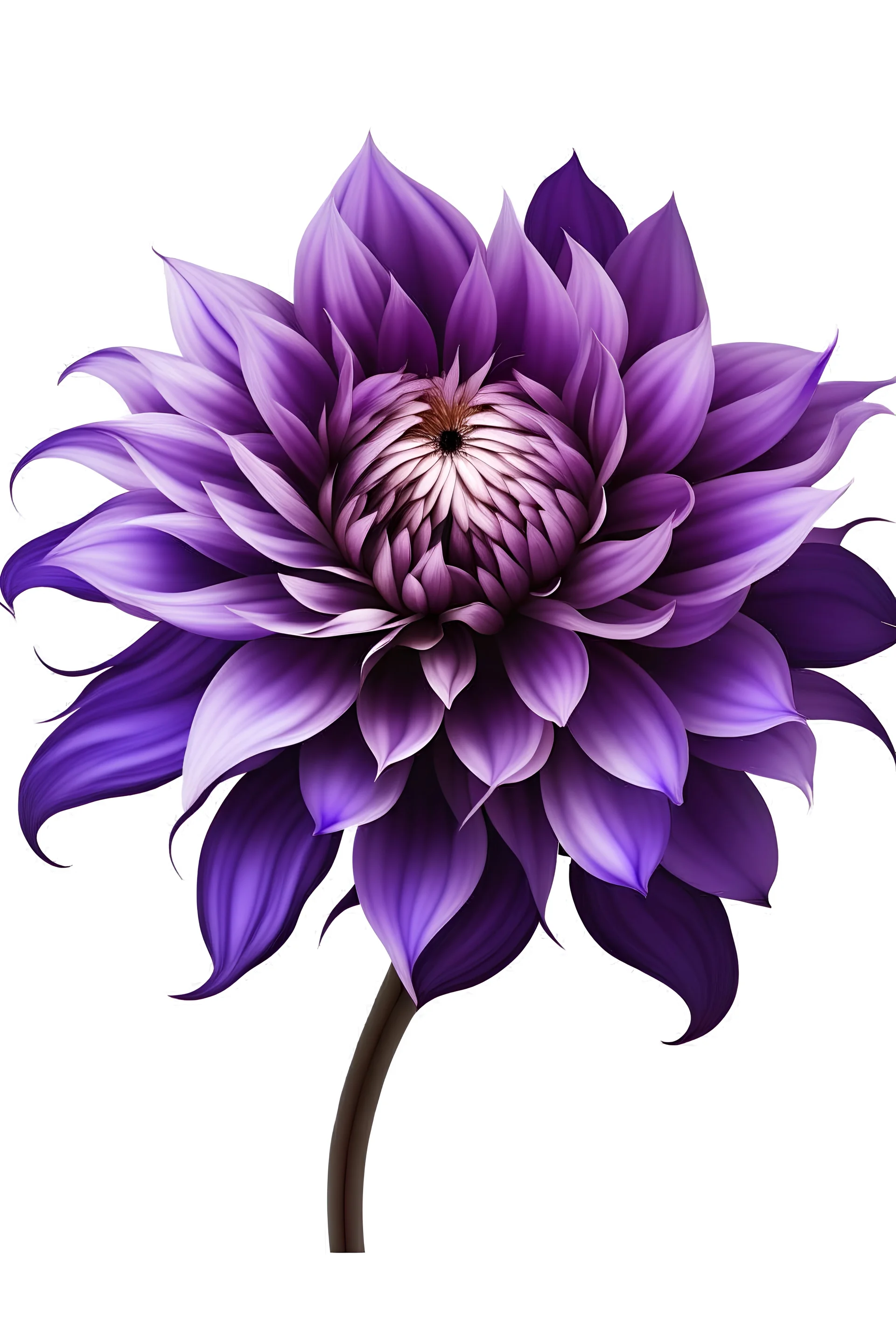 PURPLE flower VECTOR illustration defined and detailed with white background