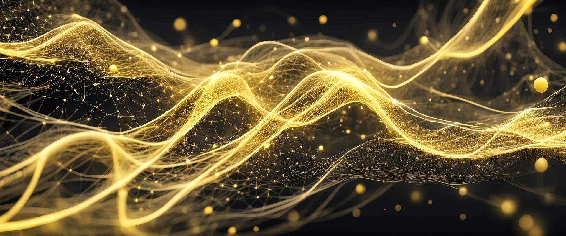 Musical Wave , (Yellow 300)LED network lines , Realistic 3D Render, Macro, mesh, wave network, geometric, Nikon Macro Shot, Kinetic, Fractal, Light Led Points, Generative, Neural, Computer Network, Conections,