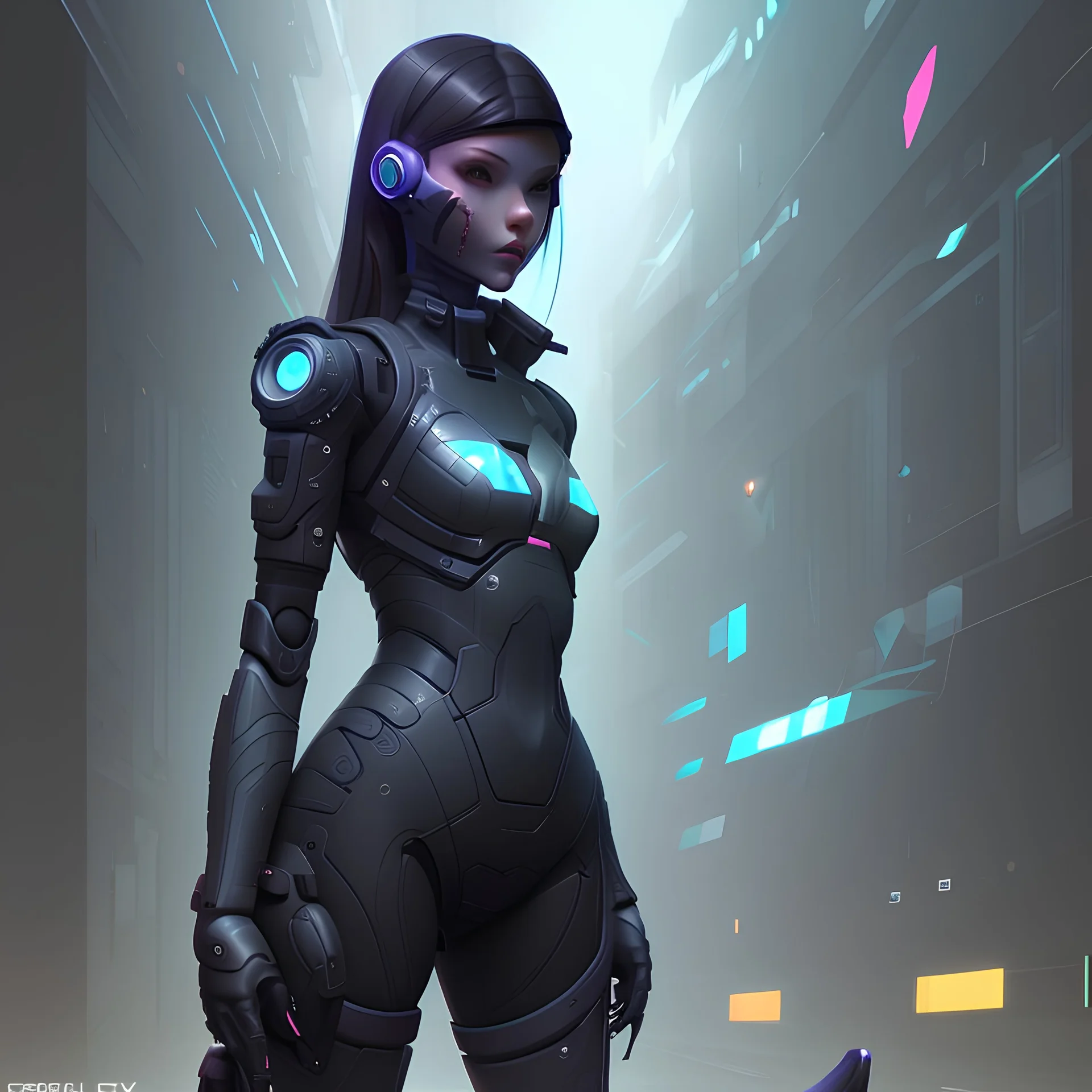 Girl cyber 3D