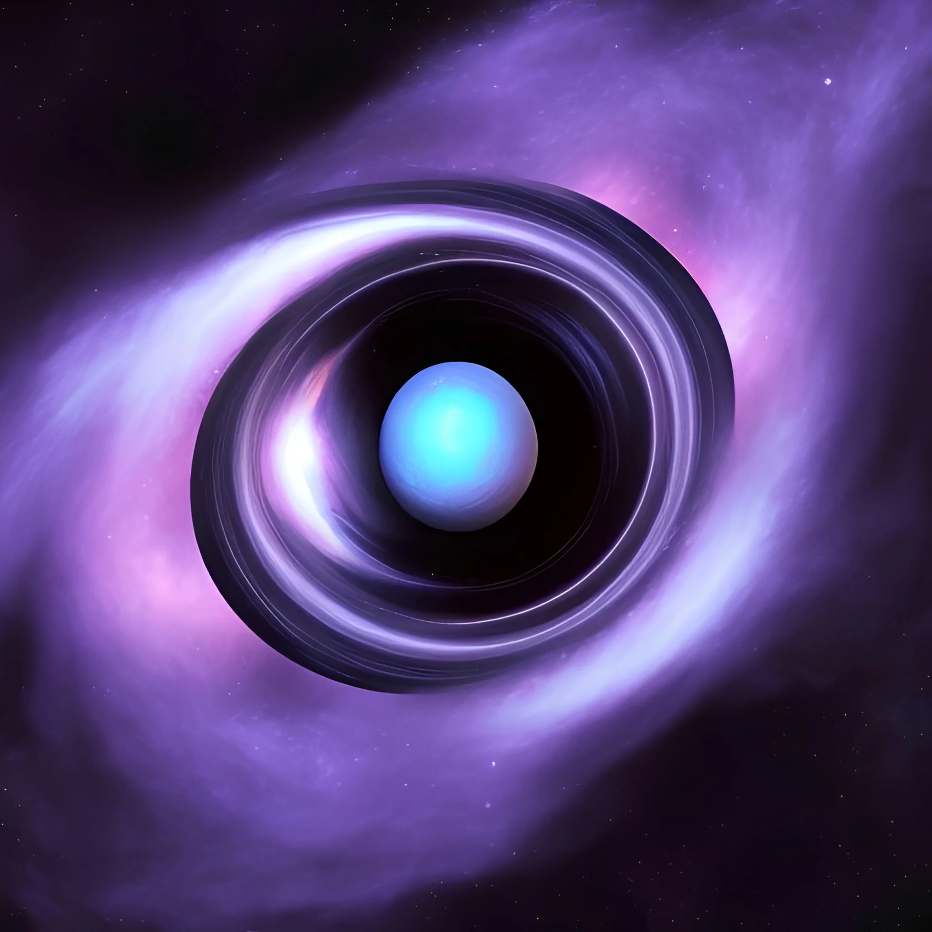 purple black hole in space