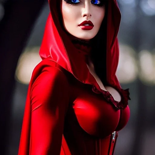 Ultra detailed fullbody Portrait in oil on canvas of busty Red Riding Hood wearing minimal skintight suit,intense stare,wearing tight corset,extremely detailed digital painting, extremely detailed face,crystal clear Big eyes,perfect iris, mystical colors ,perfectly centered image,cinematic composition,rim light, beautiful lighting,masterpiece,16k, stunning scene, raytracing, anatomically correct, in the style of robert e howard and Ken Kelley and Ohrai Noriyoshi and Simon Bisley