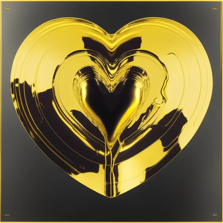 golden vinyl electric heart