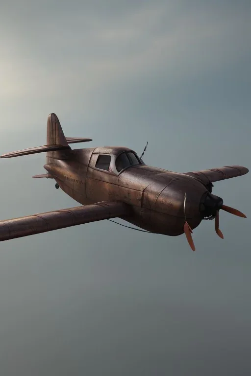 Plane, steampunk, hyper realistic