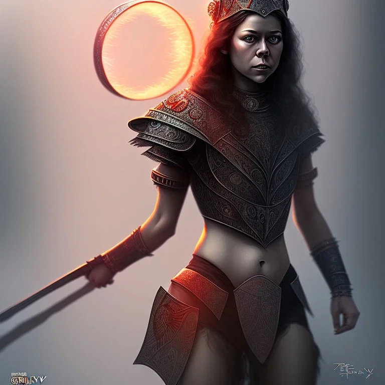 tatiana maslany, warrior witch female hero, fantasy, breasts