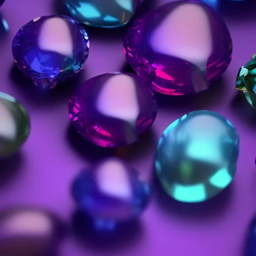 rare colorful gems, surreal max detail 8k