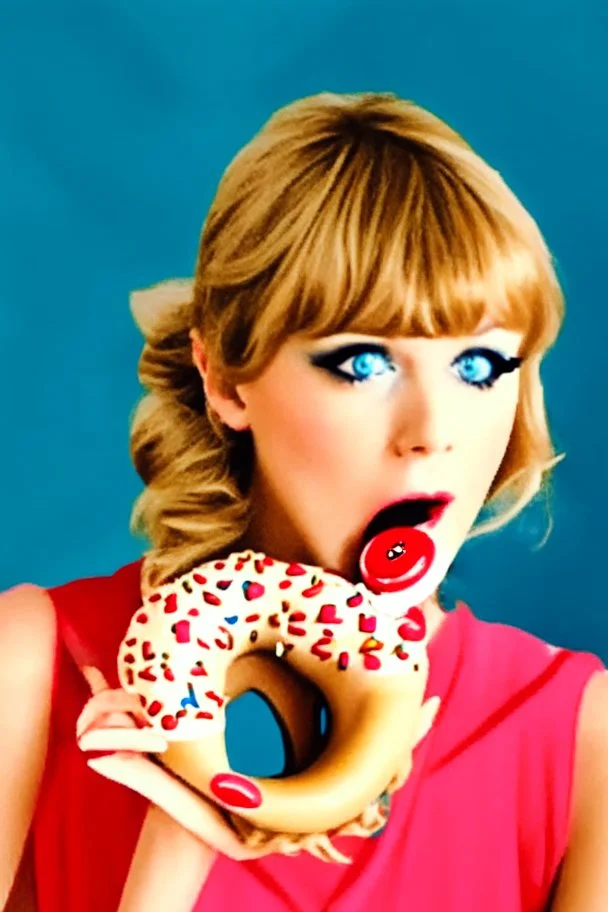 Taylor Swift eating doughnuts secretly