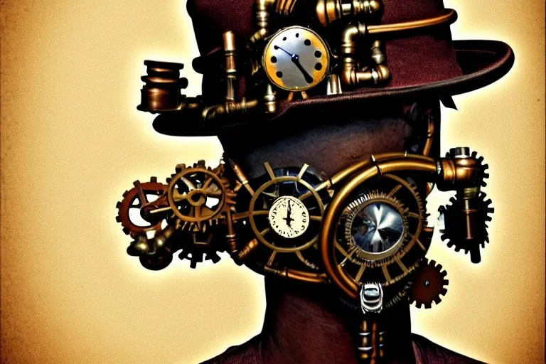 steampunk head man