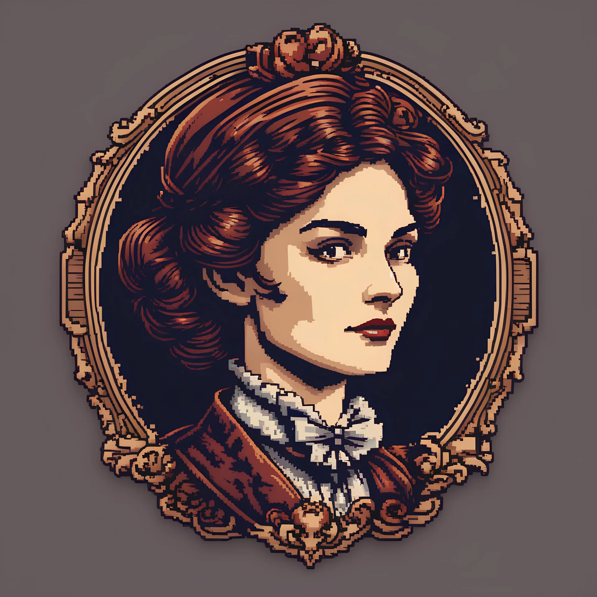 victorian portrait 8 bit logo