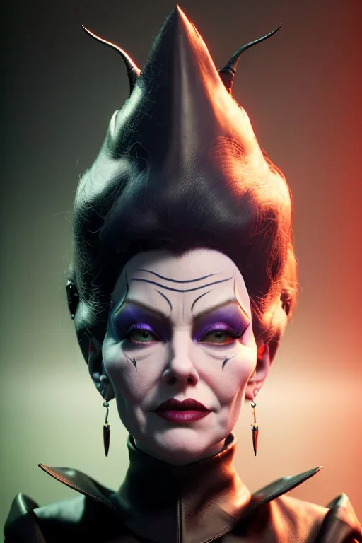 Mae West as evil queen in black leather, leather, busty, cleavage, angry, stern look. character design by cory loftis, fenghua zhong, ryohei hase, ismail inceoglu and ruan jia. unreal engine 5, artistic lighting, highly detailed, photorealistic, fantasy