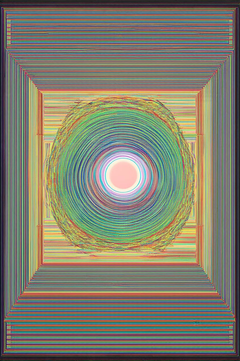 sacred reset; surrealism, optical art; Ilya Bolotowsky