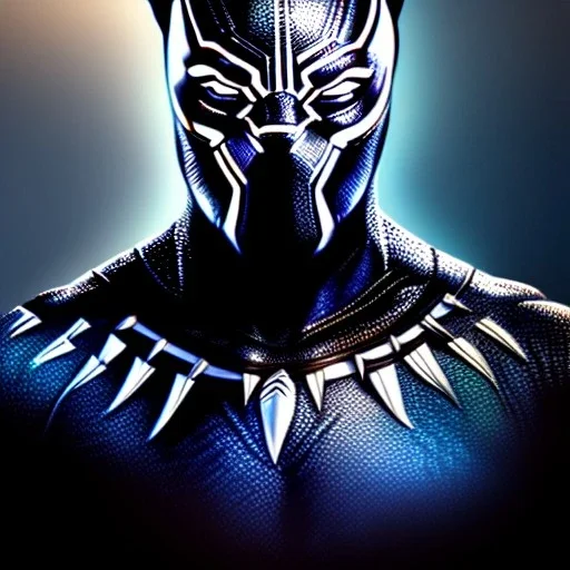 ultra detailed fullbody portrait of Black Panther , extremely detailed digital painting, extremely detailed face,crystal clear eyes, in the style of Ken Kelley robert e howard and pablo oliveira and Keith Parkinson , mystical colors, perfectly centered image, perfect composition, rim light, beautiful lighting,8k, stunning scene, raytracing