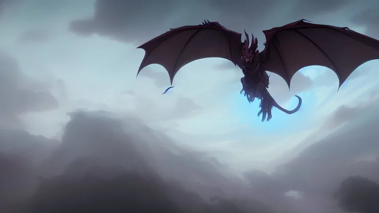 dragon in a big cloud