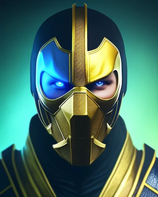 Scorpion, mask cover whole face and hood , mortal kombat 11, highly detailed, hyper-detailed, beautifully color-coded, insane details, intricate details, beautifully color graded, Cinematic, Color Grading, Editorial Photography, Depth of Field, DOF, Tilt Blur, White Balance, 32k, Super-Resolution, Megapixel, ProPhoto RGB, VR, Half rear Lighting, Backlight, non photorealistic rendering