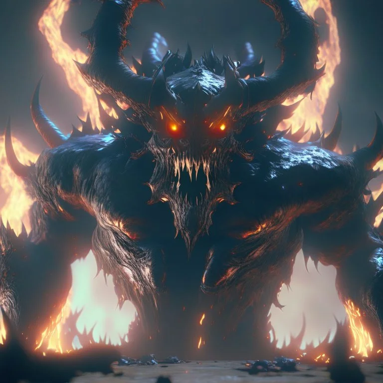 giant tar demon lord, unreal engine 5, 8k resolution, photorealistic, ultra detailed